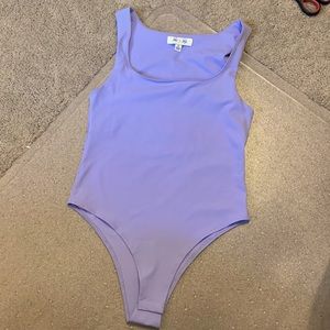 NWOT  small lavender buttery soft square neck bodysuit